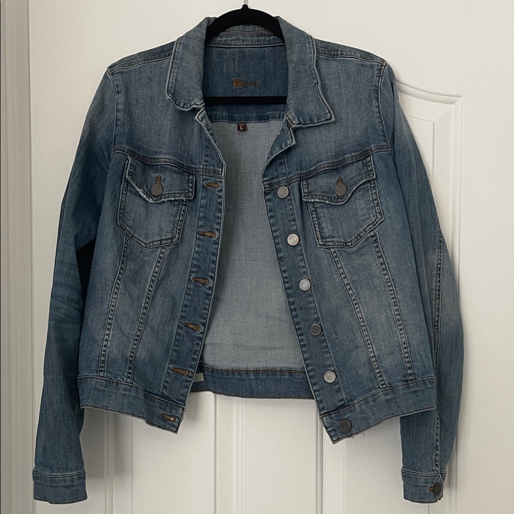 Kut from the Kloth Vintage Wash Blue Denim Jacket
